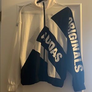 Adidas track mesh zip up